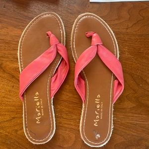 Beautiful leather sandals/thongs with leather straps
